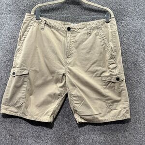 Timberland Grafton Lake Cargo Shorts Men 38 Tan Ripstop Y2k Baggy Skater Grunge‎
